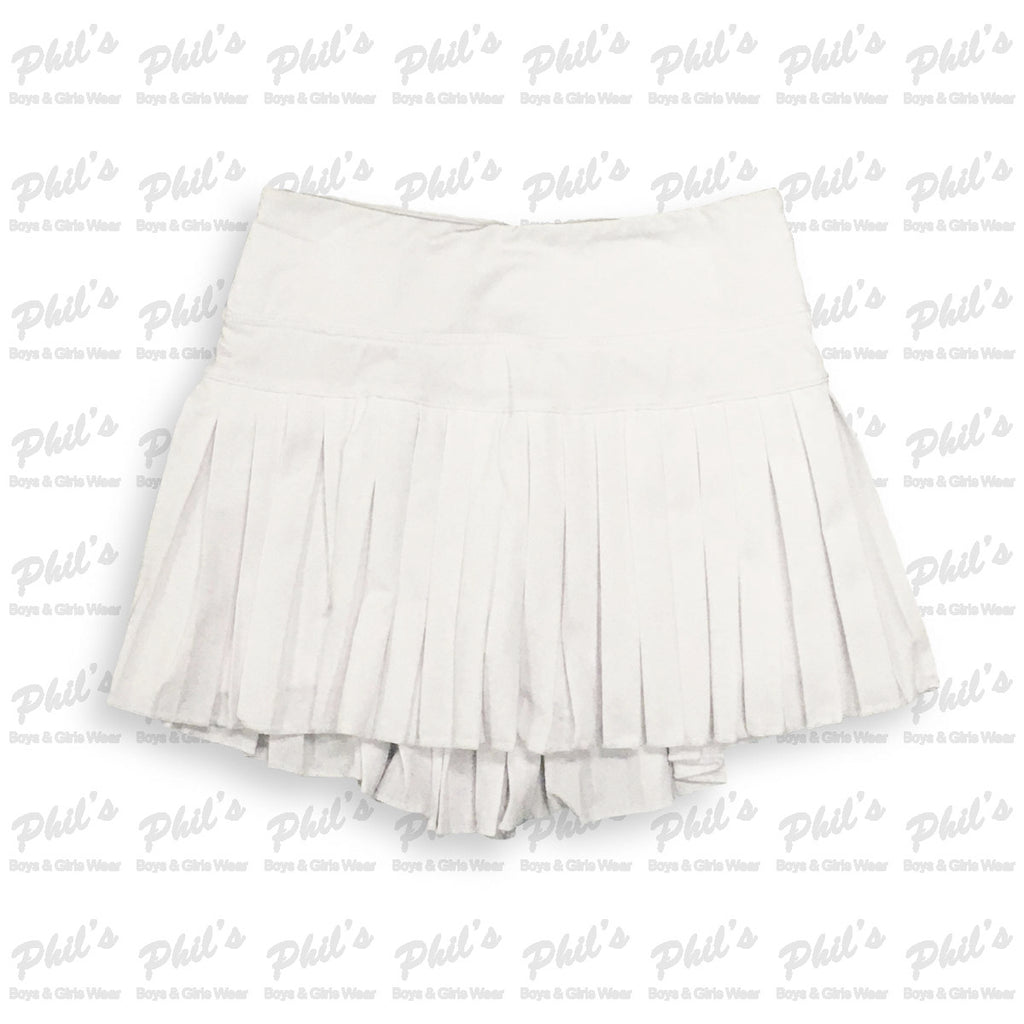 White Mini Pleat Skort