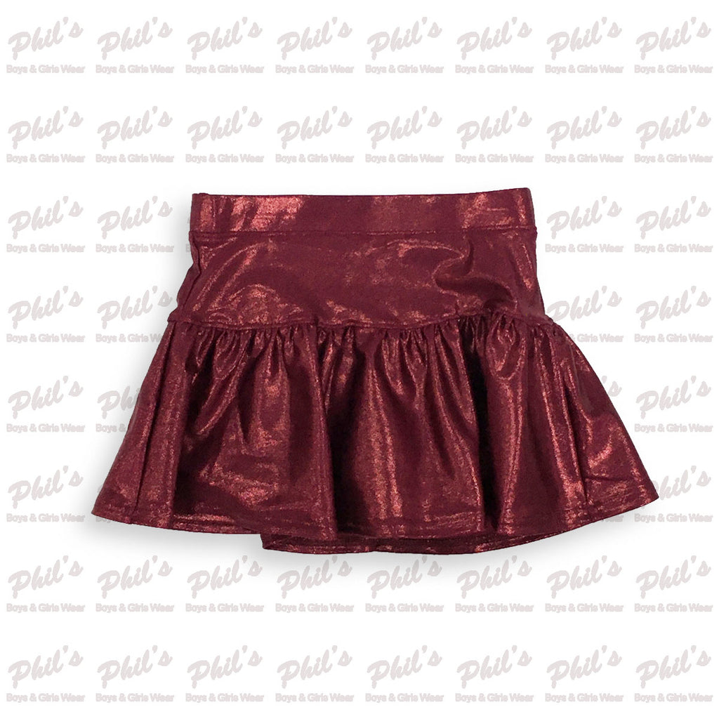 Maroon Shimmer Skort