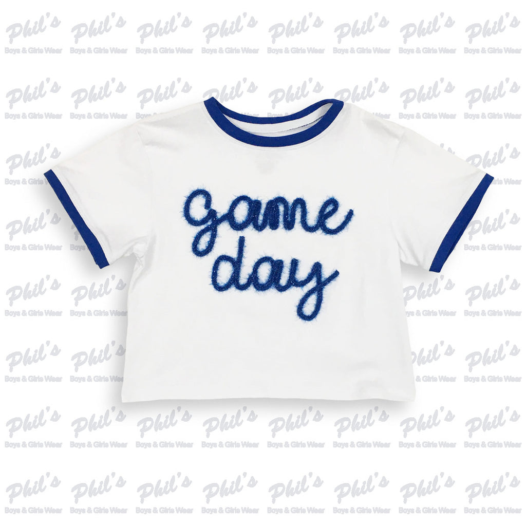 Royal Blue Game Day Tinsel Boxy Tee