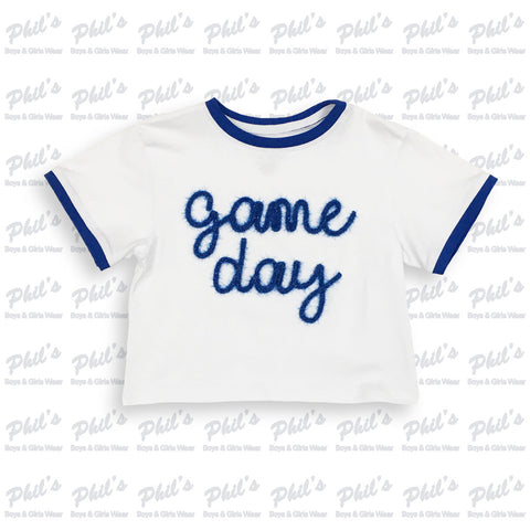 Royal Blue Game Day Tinsel Boxy Tee