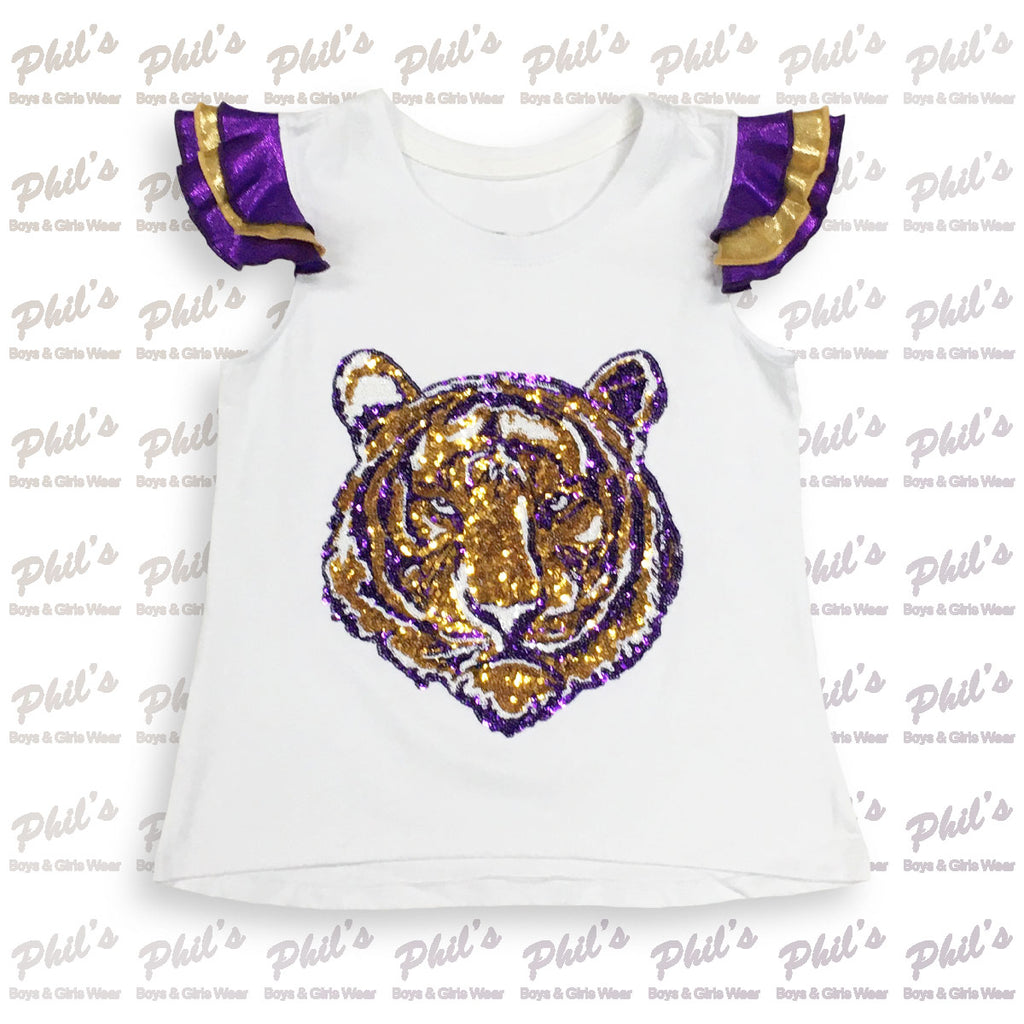Sequin Tiger Face Top