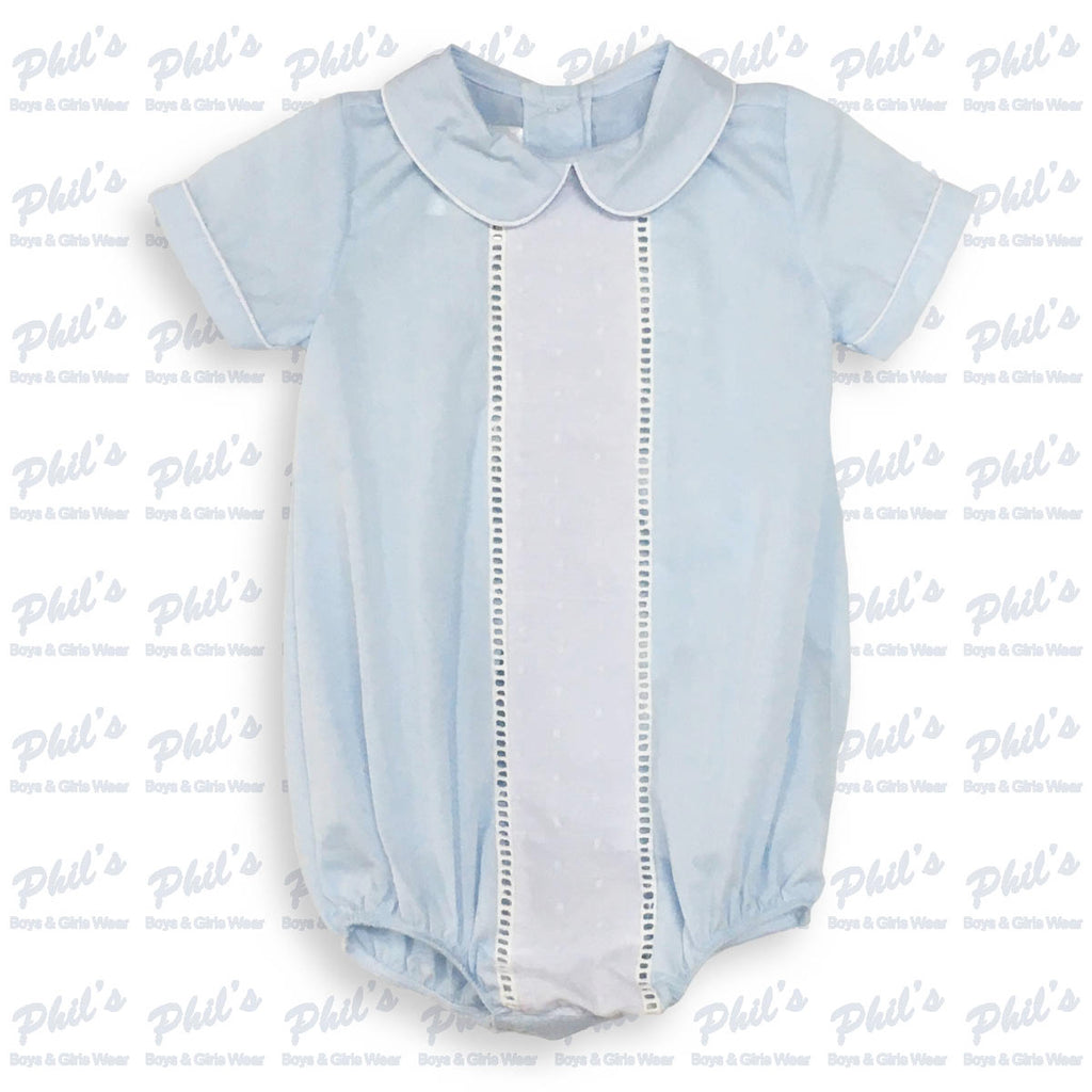 Blue Batiste Bubble w/ Swiss Dot Insert