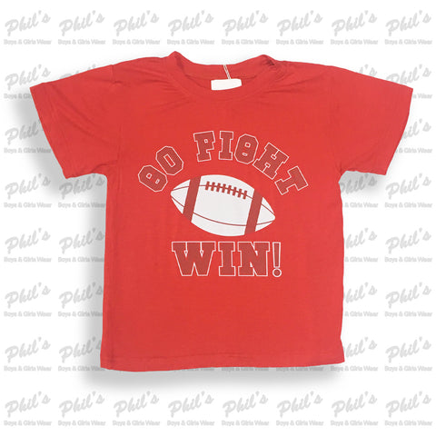 Red & White GO, FIGHT, WIN! Tee