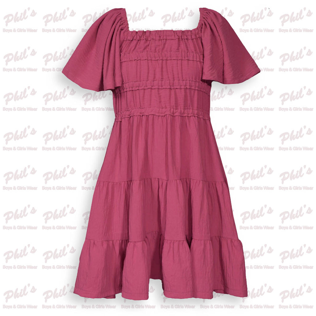 Magenta Tiered Dress