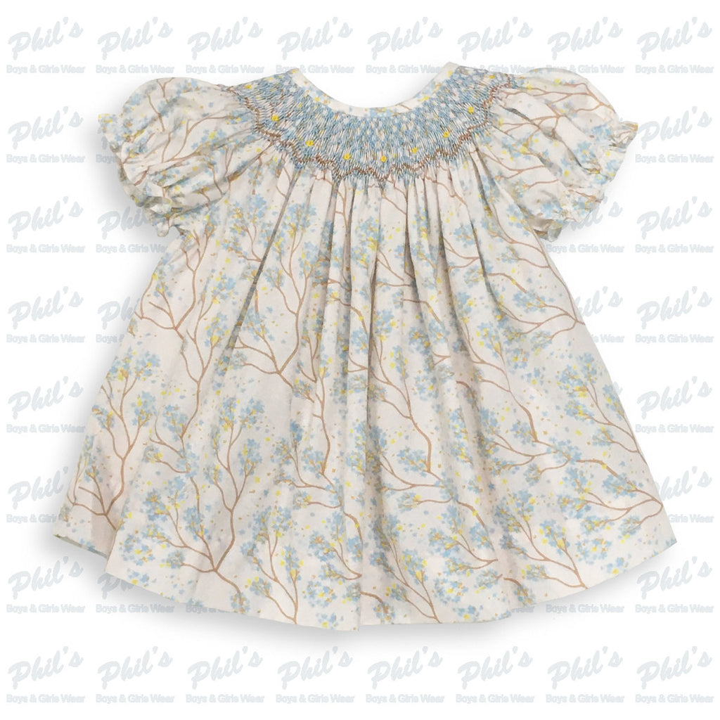 Blue Blossom Smock Dress