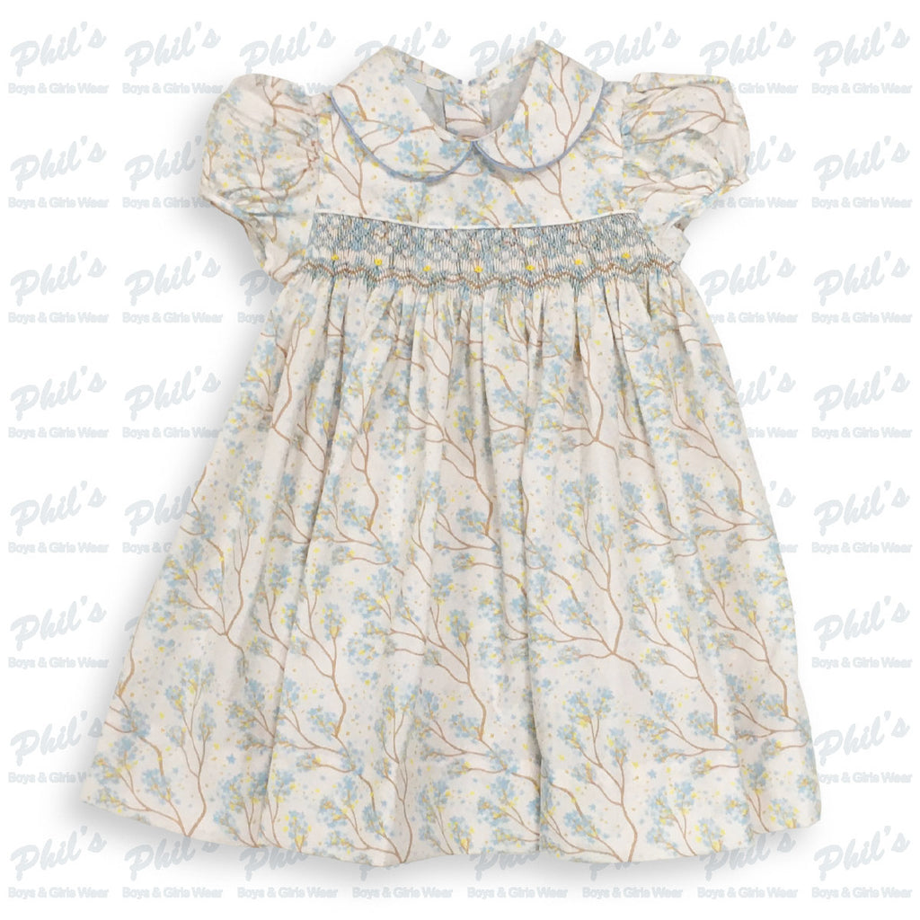 Blue Blossom Smock Dress