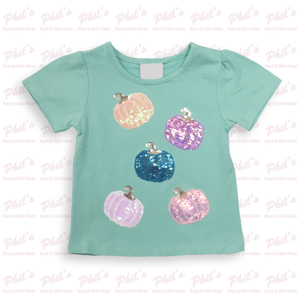Pumpkin Sequin Tee