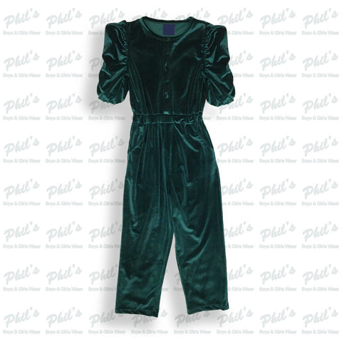 Green Velour (Velvet) Jumpsuit
