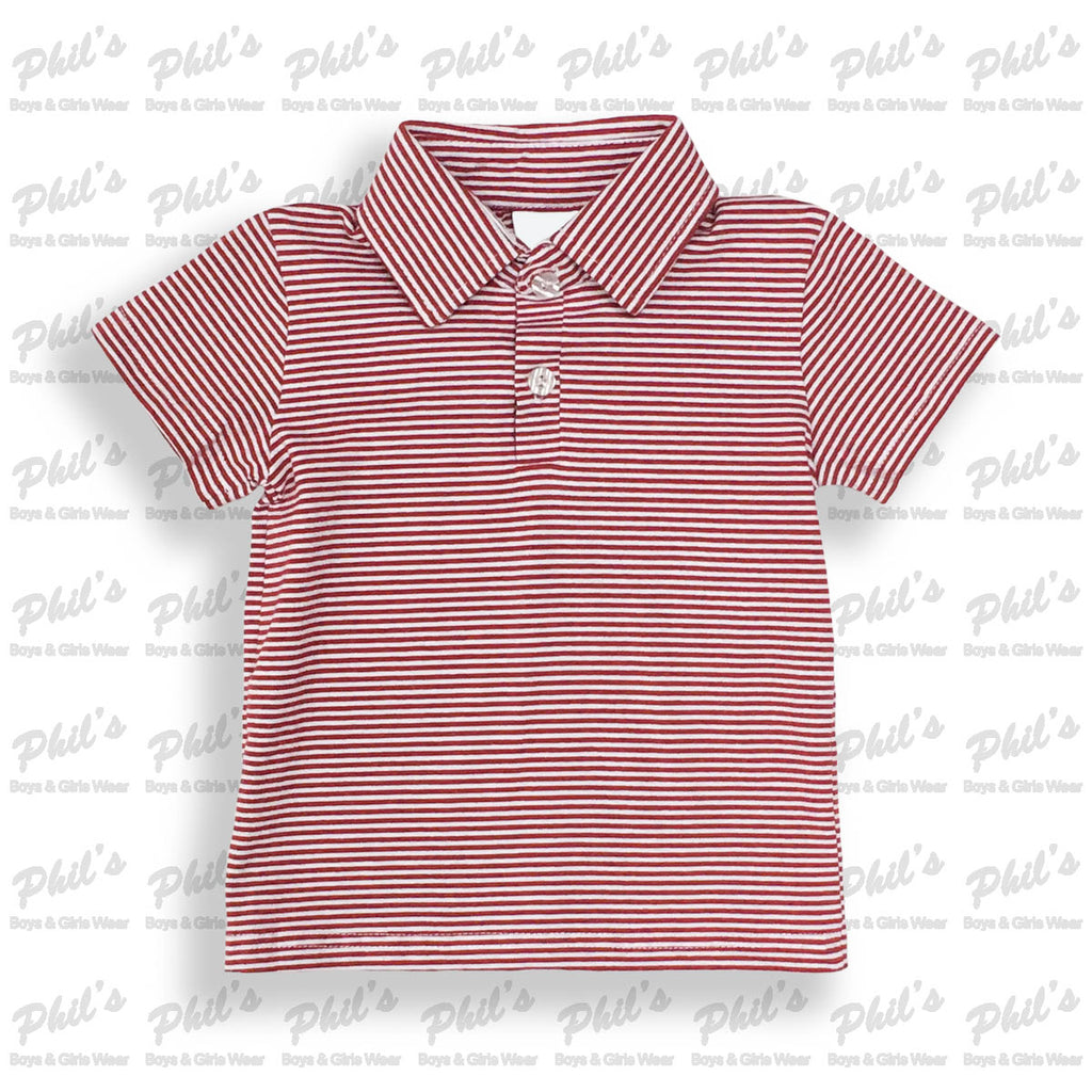 Maroon Stripe Polo