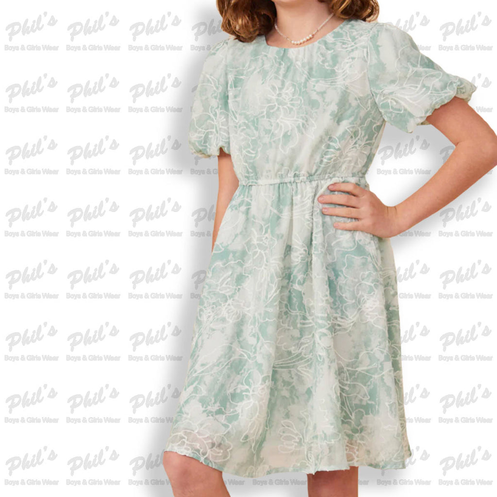 Teal Floral Dress