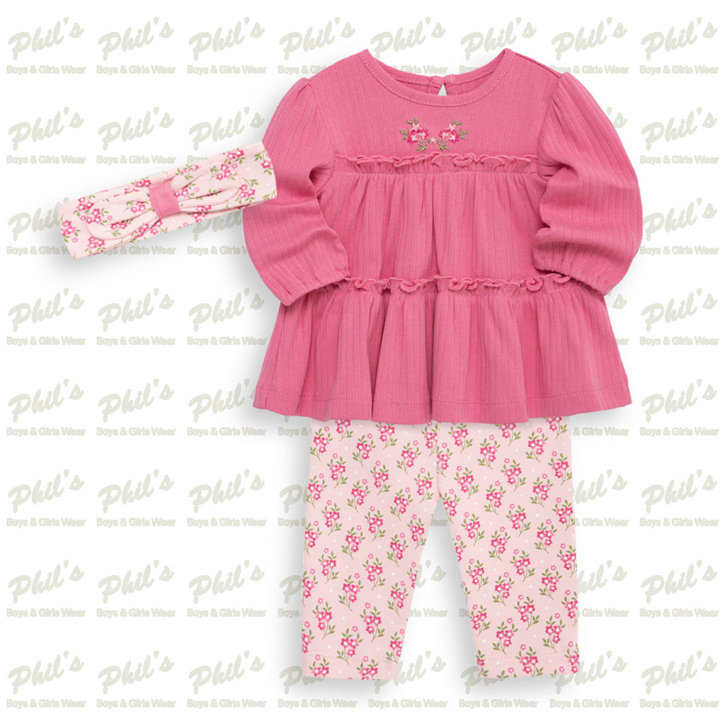 Magenta Tunic Floral Legging Set