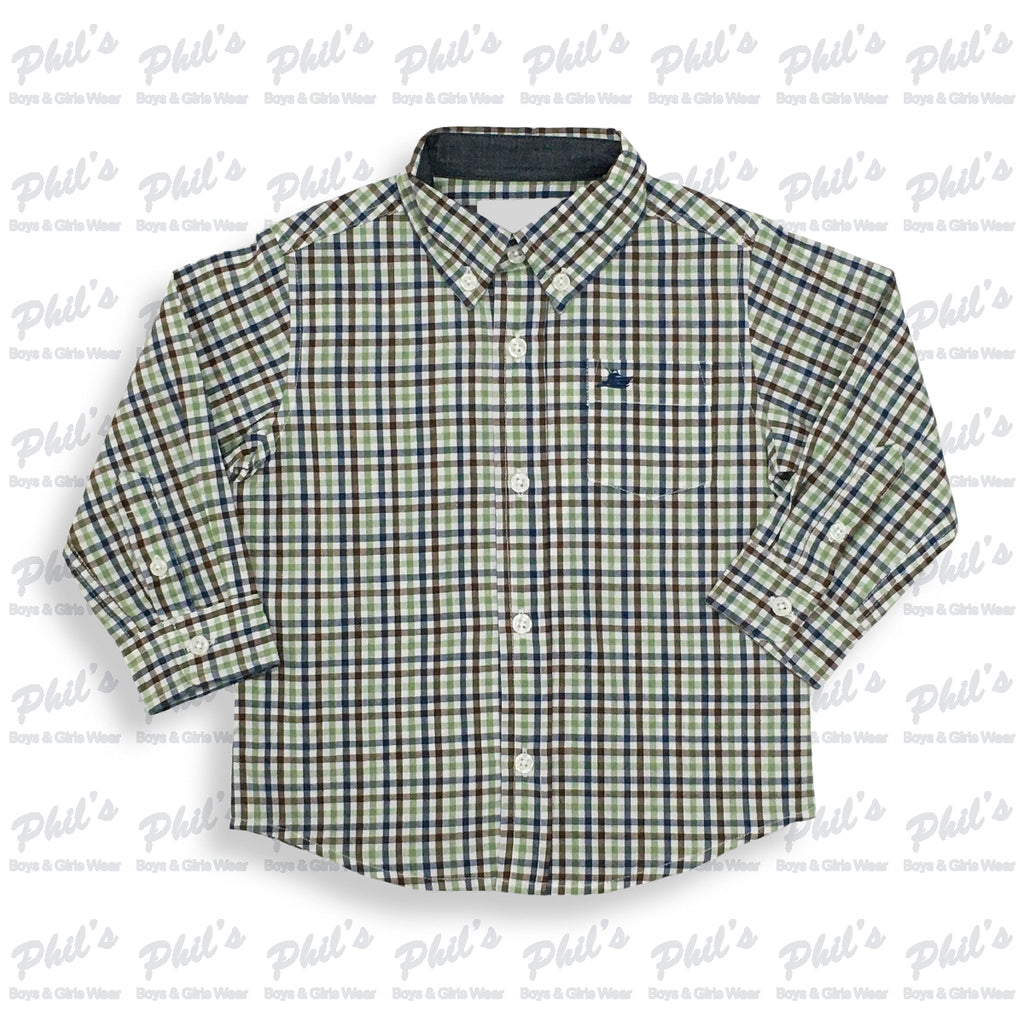 Southbound Green / Navy / Brown Plaid Button Down Shirt