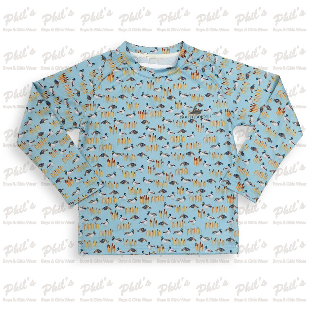 Southbound Mallard Duck Printed Long Sleeve Performance Tee