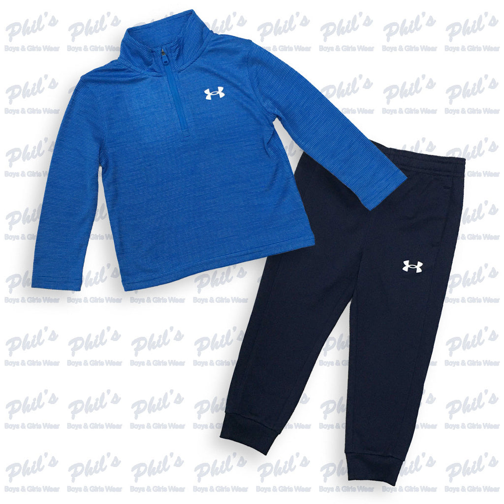 Under Armour Blue Quarter Zip Navy Jogger Set