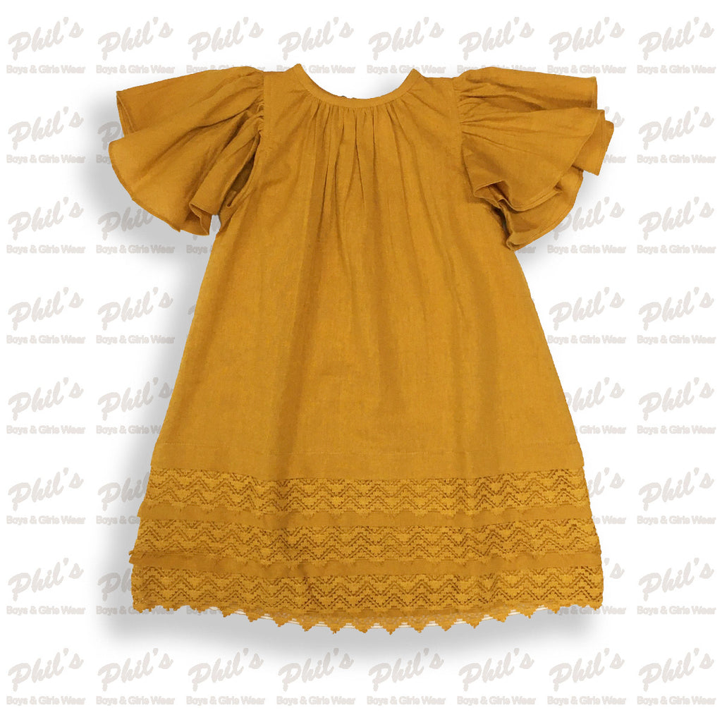 Gold Linen Dress