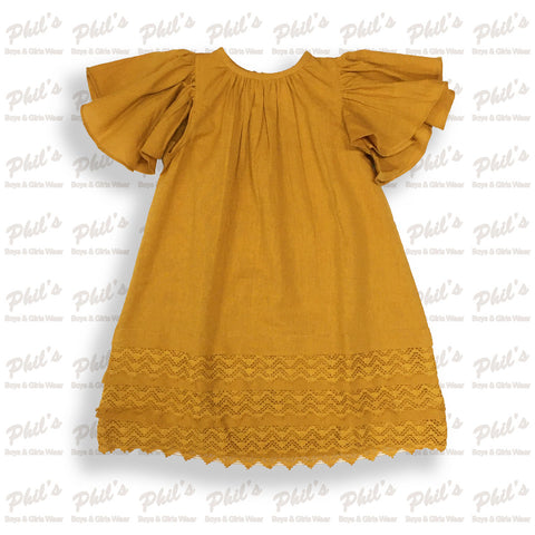 Gold Linen Dress