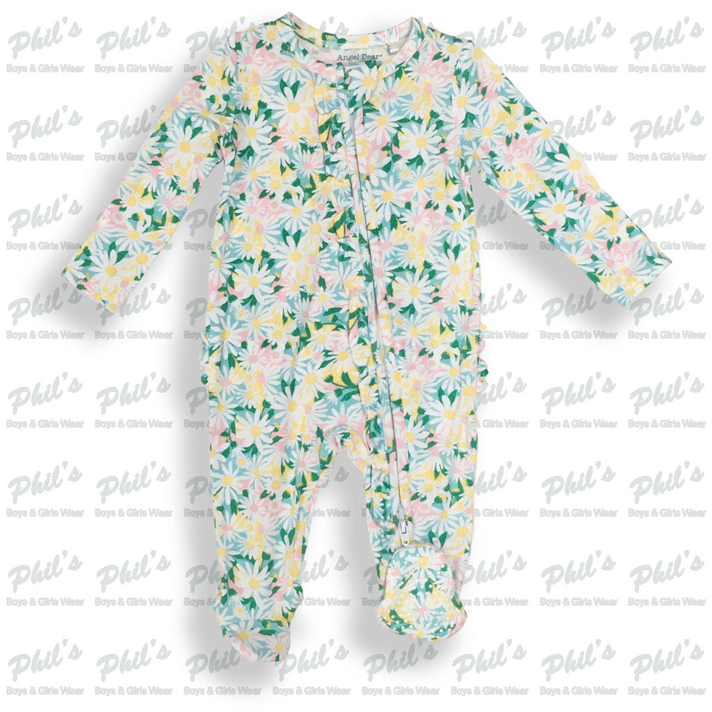 Daisy Bamboo Zippered Footie