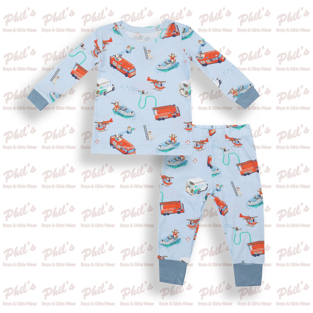 Firetruck Bamboo Pajamas