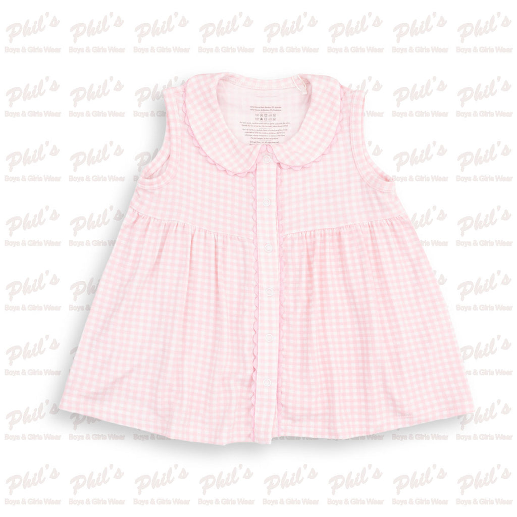 Pink Gingham Bamboo Twirl Dress