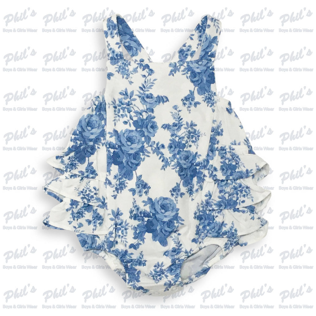 Blue Rose Ruffle Bamboo Bubble