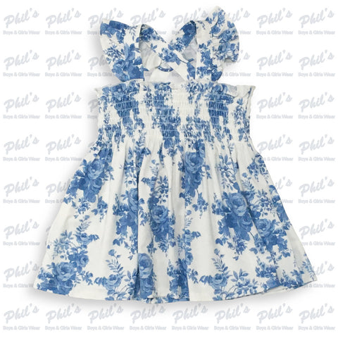 Blue Rose Smock Bamboo Dress