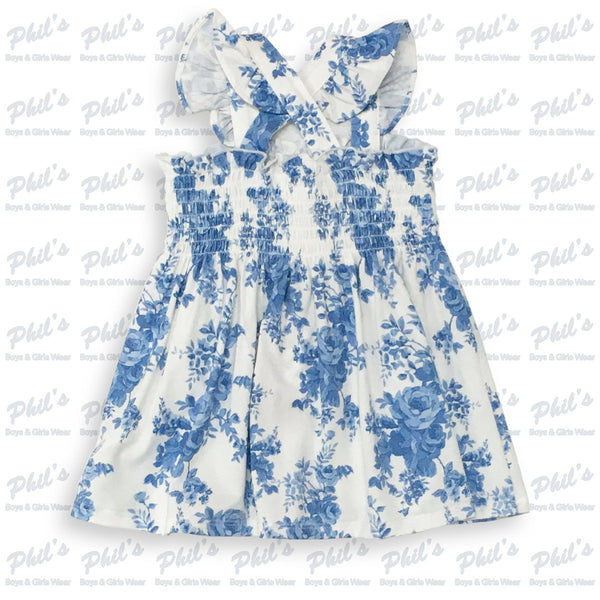 Blue Rose Smock Bamboo Dress
