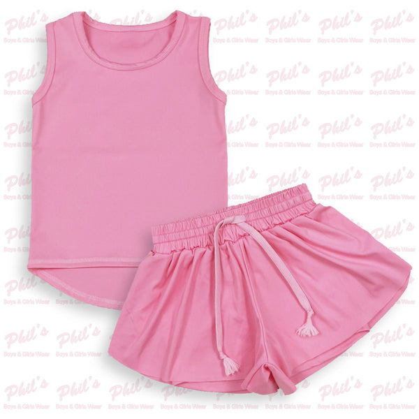 Light Pink Performance Butterfly Shorts
