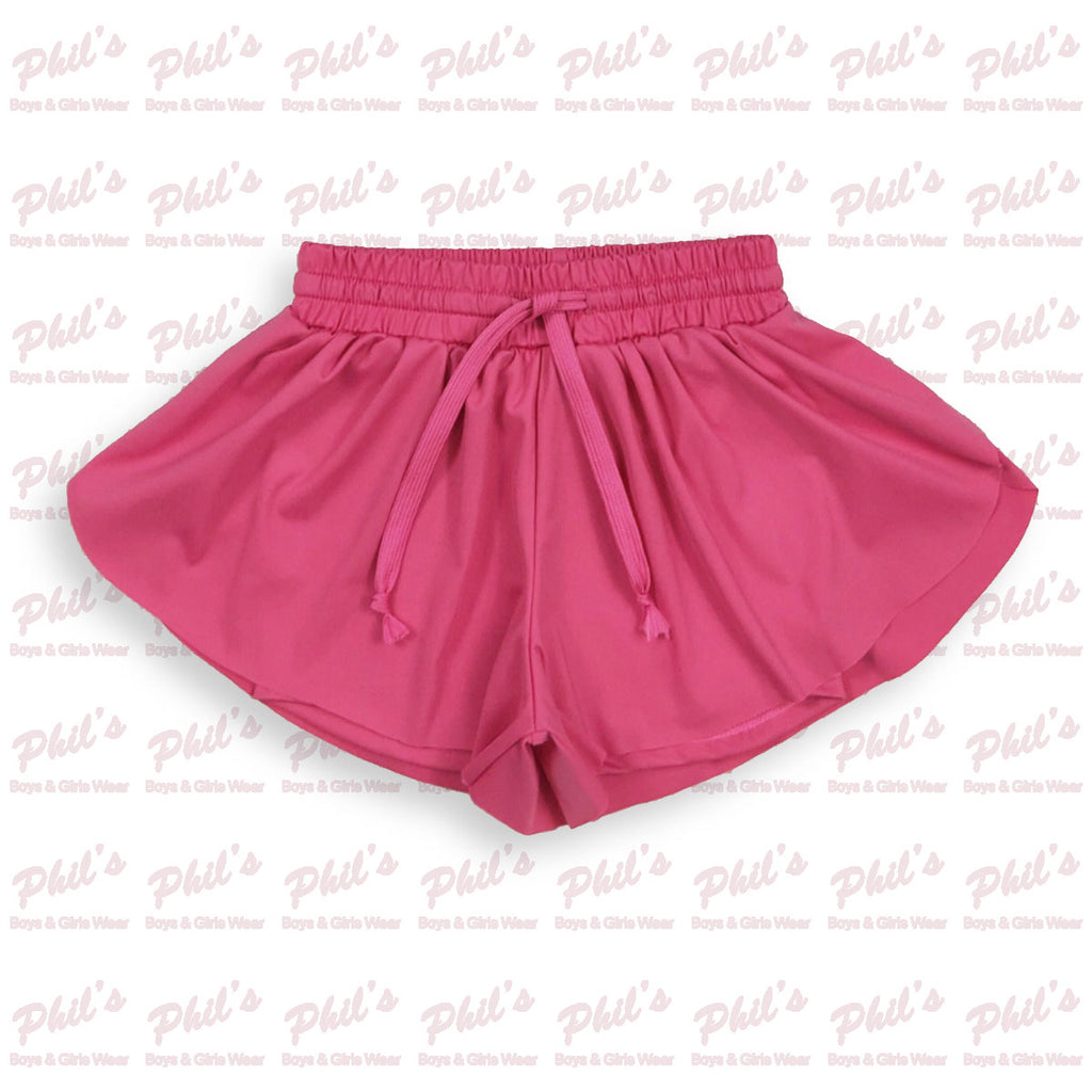 Bright Pink Performance Butterfly Shorts
