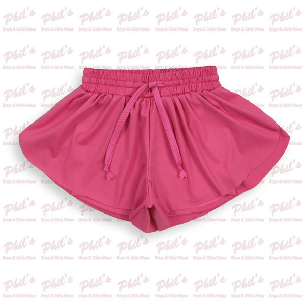Bright Pink Performance Butterfly Shorts