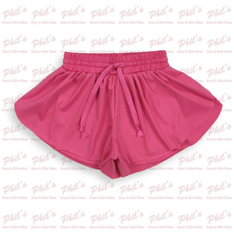 Bright Pink Performance Butterfly Shorts