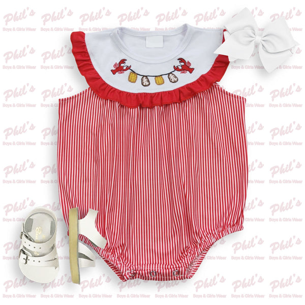 Crawfish Monogram Ruffle Bubble