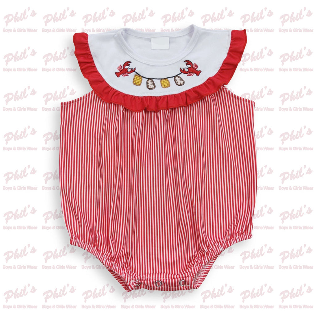 Crawfish Monogram Ruffle Bubble