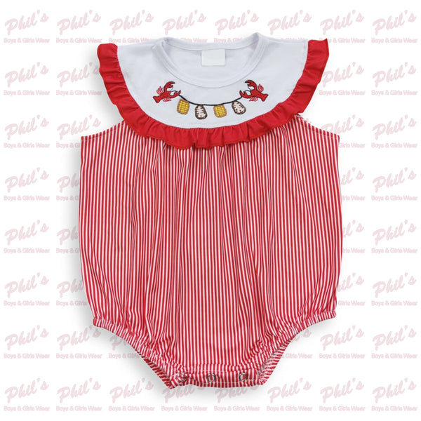 Crawfish Monogram Ruffle Bubble