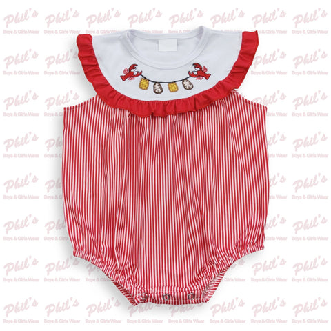 Crawfish Monogram Ruffle Bubble