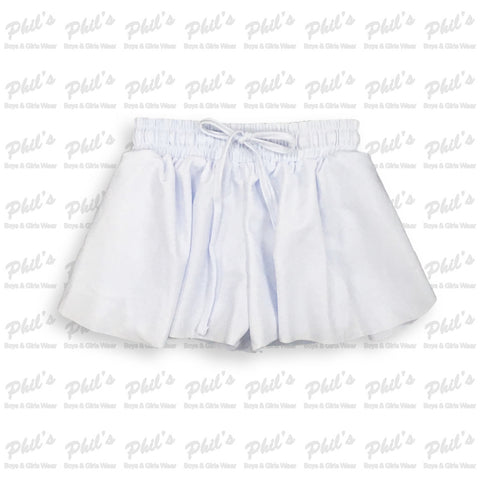 White Shimmer Butterfly Shorts