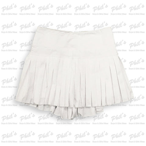 White Mini Pleat Skort