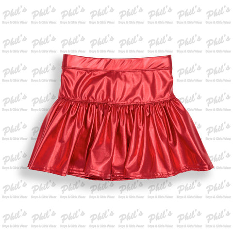 Red Metallic Skort