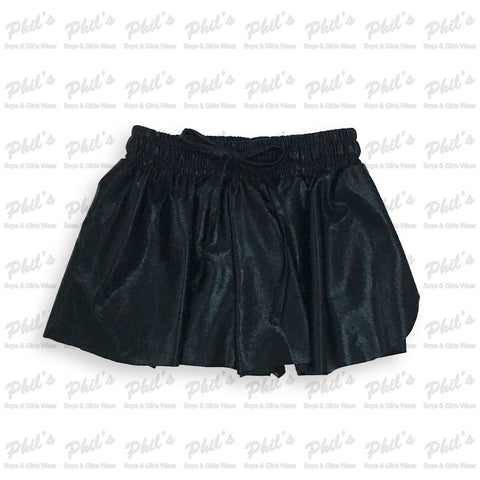 Black Shimmer Butterfly Shorts