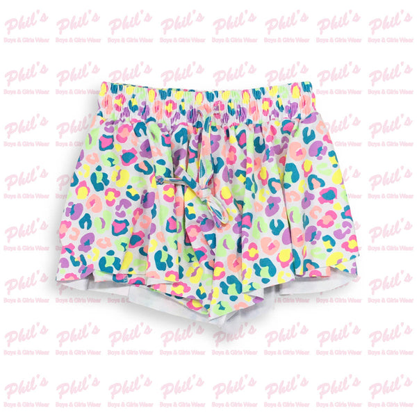 Neon Cheetah Print Butterfly / Flutter Shorts