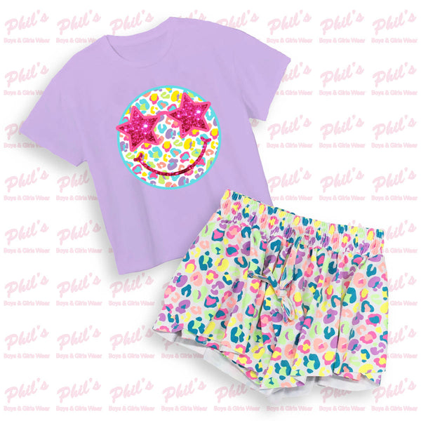 Neon Cheetah Print Butterfly / Flutter Shorts
