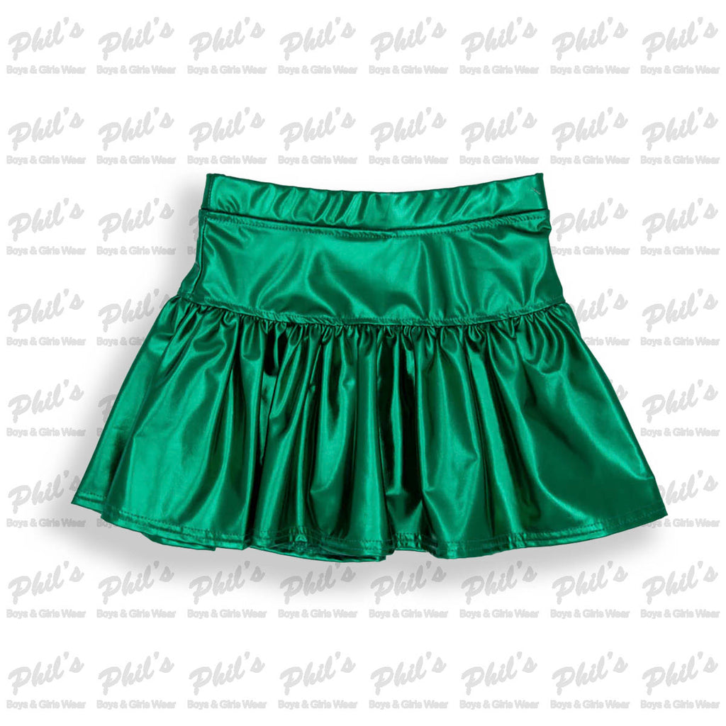 Green Metallic Skort