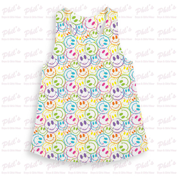 Rainbow Smiley Face Performance Tank