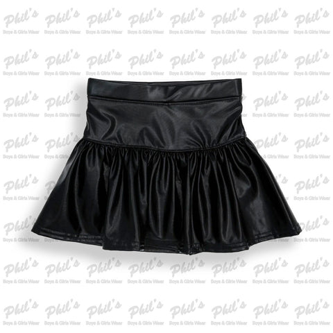 Black Metallic Skort