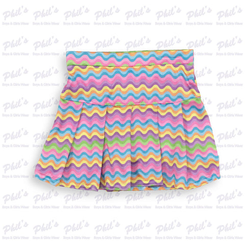 Colorful Waves Skort