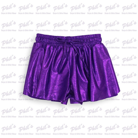 Purple Shimmer Butterfly Shorts