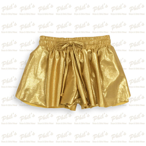 Gold Shimmer Butterfly Shorts