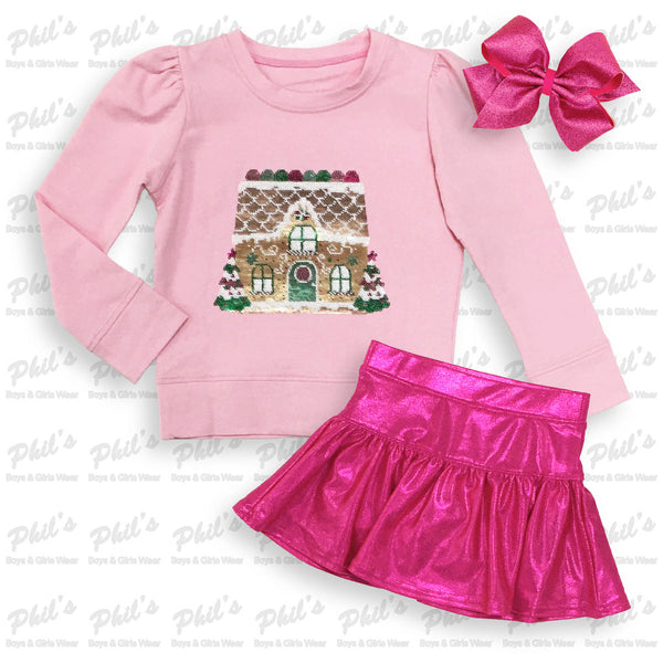 Hot Pink Shimmer Skort