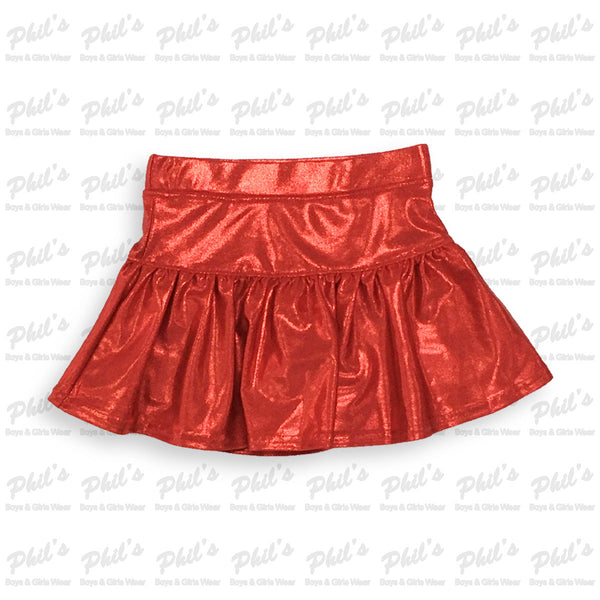 Red Shimmer Skort