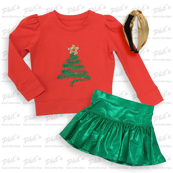 Green Shimmer Skort