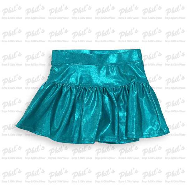 Aqua / Turquoise Shimmer Skort